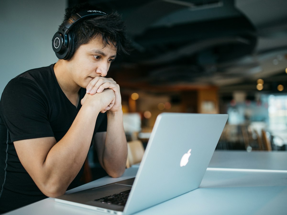 A learner studying online (placeholder photograph)